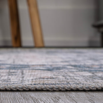 Didim Boho Gray Medallion Washable Area Rug